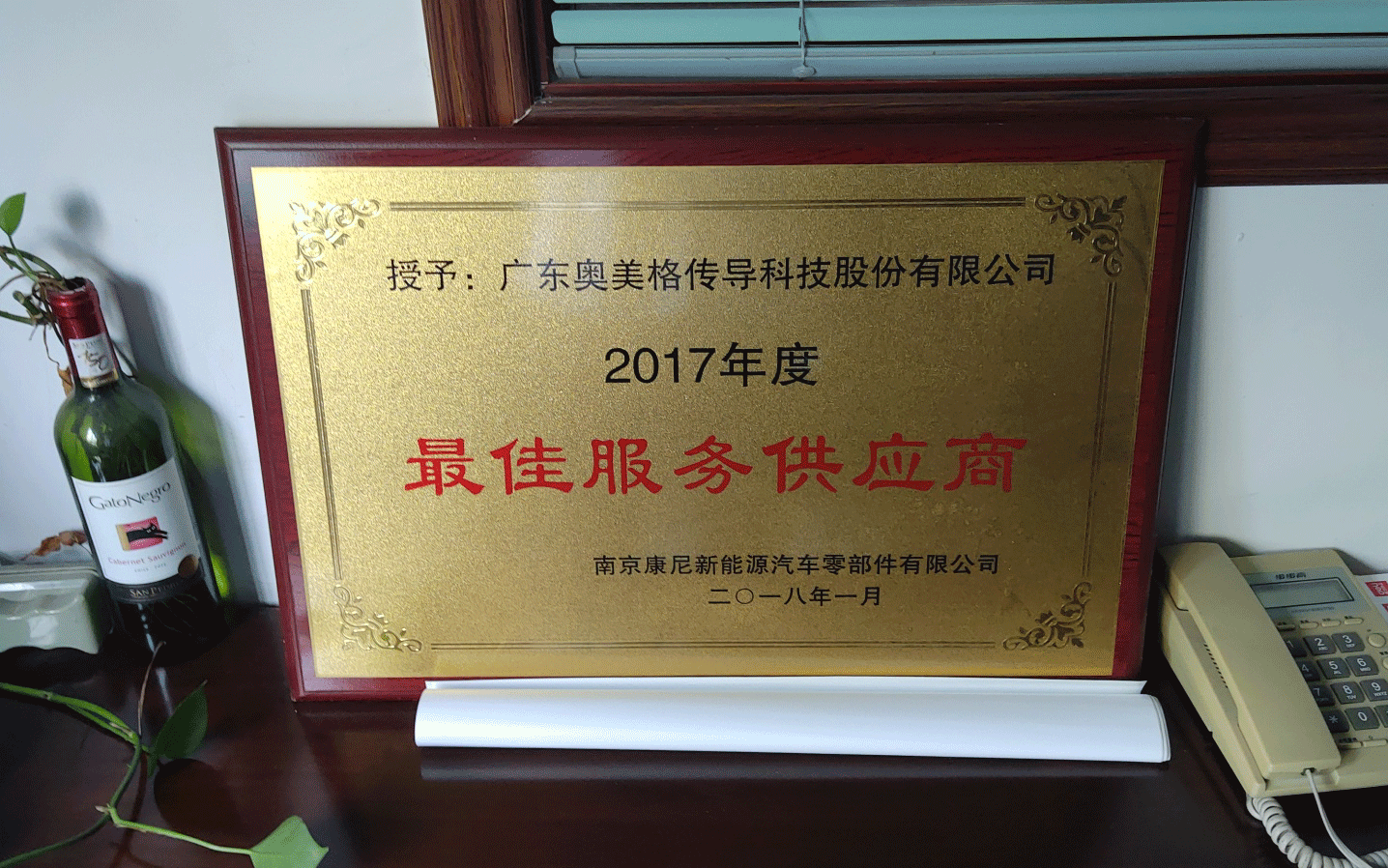 OMG hat den Nanjing KANGNI Outstanding Supplier Award gewonnen